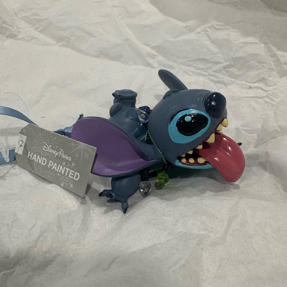Disney Stitch Ornament with Blue and Purple Accents